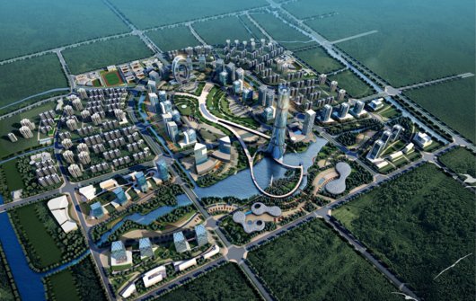 上海松江新城国际生态商务区城市设计
